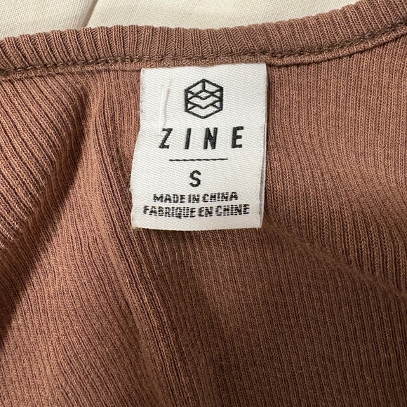 Zine Clothing Chocolate Ribbed Side-Tie Tank - Picture 3 of 7